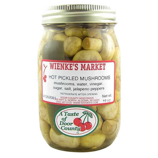 Hot Pickled Mushrooms