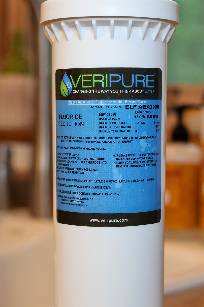 Water Filter - VeriPure Inline 1 W/ VP ELF ABA2000 Flouride Filter